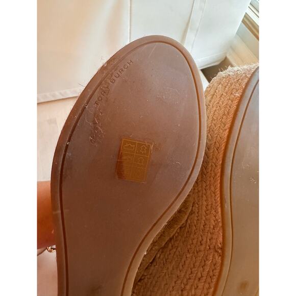 Tory Burch Tan Selby Espadrille Wedge Sandal size 11 - Picture 7 of 13